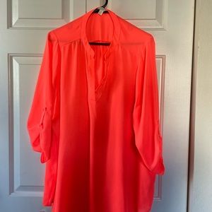 Neon Coral Tunic